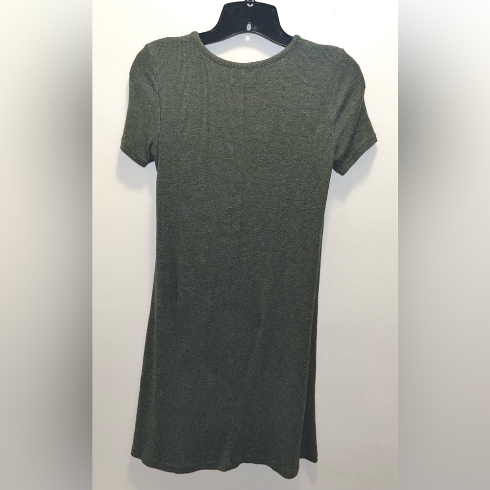 Madewell Ribbed Swingy Tee Dress Forest Hunter Green Size XS‎ - Picture 3 of 5